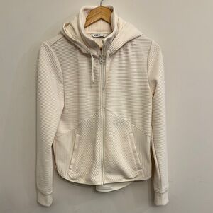 Cream Hooded Zip-Up Jacket